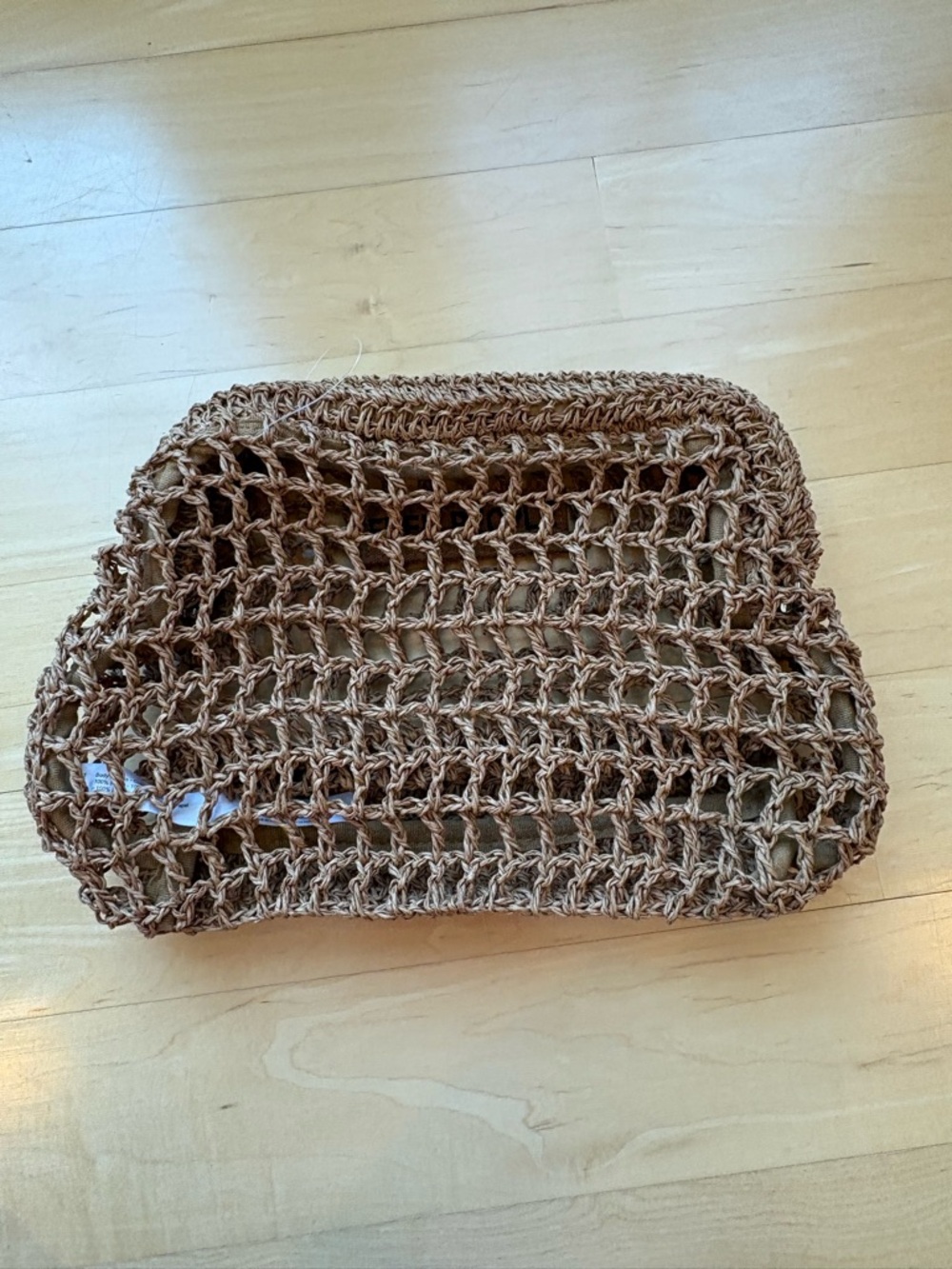 Free People Woven Knit Open-Net Clutch Bag in Brown